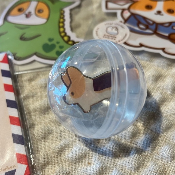 NWT 9 pc Corgi gift set bowl magnet stickers washi notepad - Picture 3 of 15